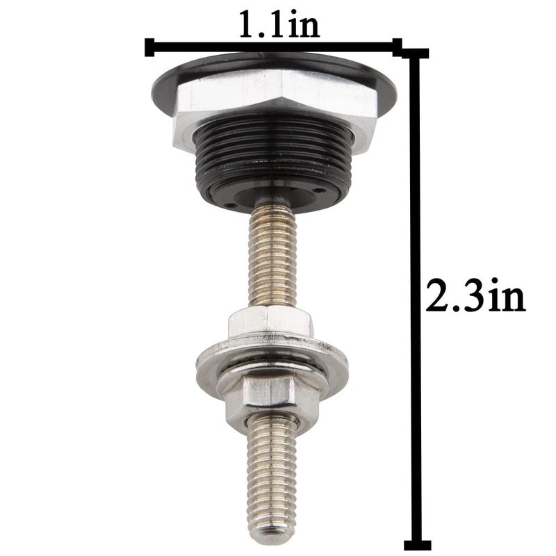 NFSpeeding Pack of 4 Universal Aluminum Vehicle Hood Pins 1.25''- License Plate Lock Clip, Quick Release Lock Latch Bumper Diameter 1.25 inch - Image 3